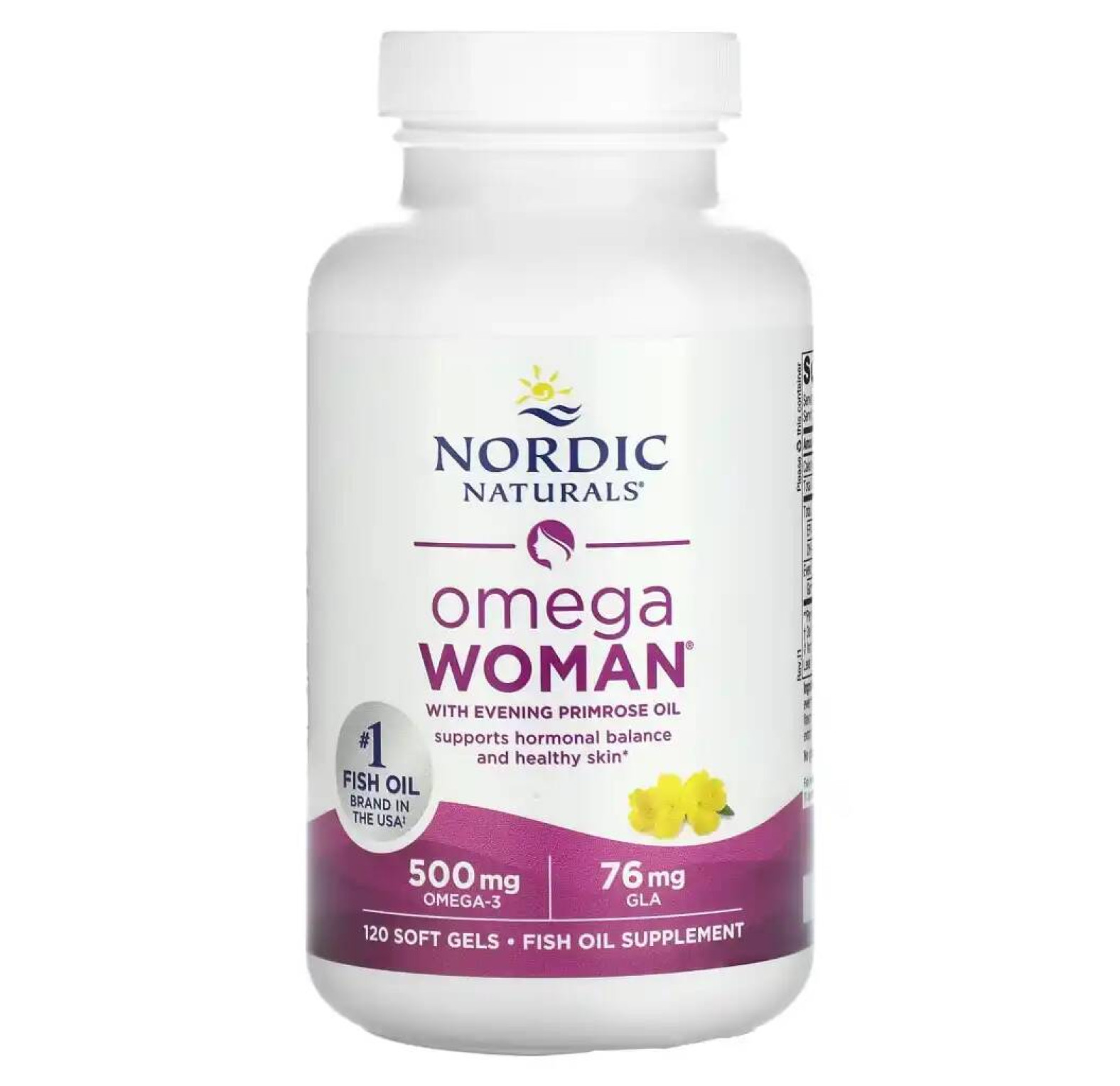 Nordic Naturals, Omega Woman, с маслом примулы вечерней, 120 капсул
