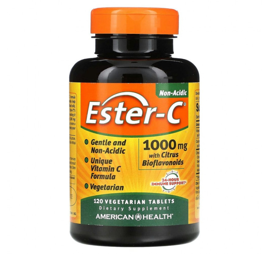 American Health, Ester-C с цитрусовыми биофлавоноидами, 1000 мг, 120 вегетарианских таблеток