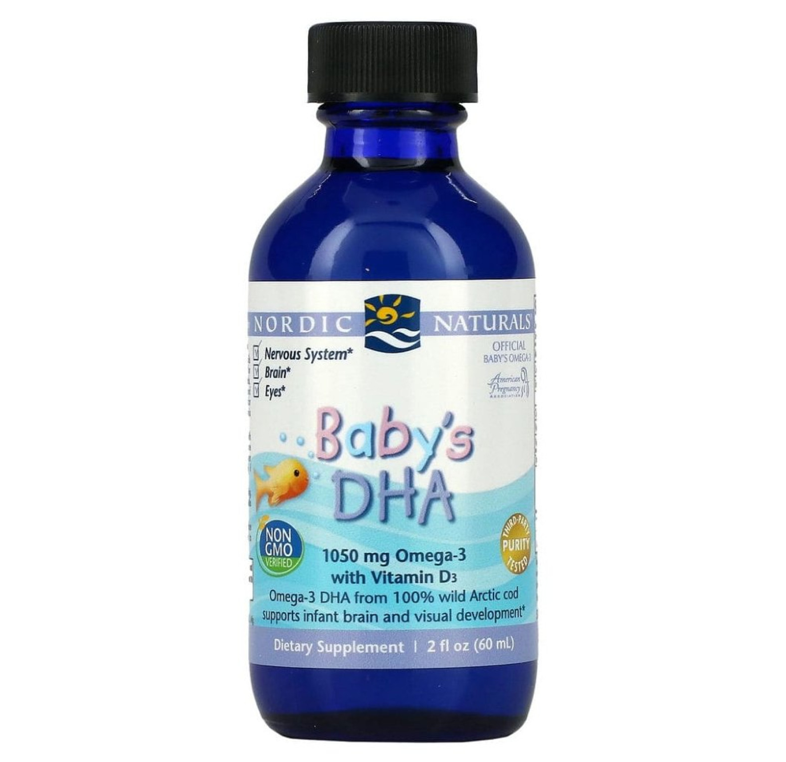 Nordic Naturals, докозагексаеновая кислота (ДГК) с витамином D3 для детей, 1050 мг, 60 мл (2 жидк. унции)
