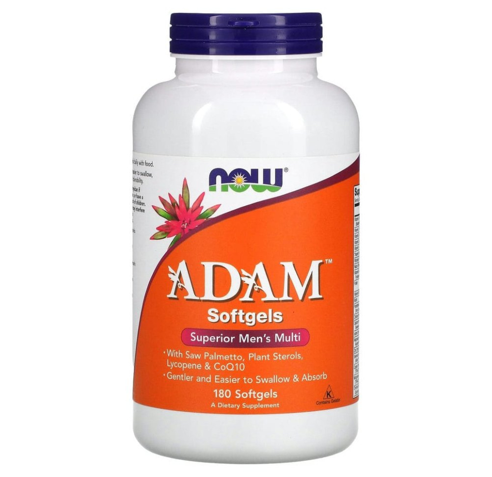 NOW Foods, ADAM, превосходные мультивитамины для мужчин, 180 мягких таблеток