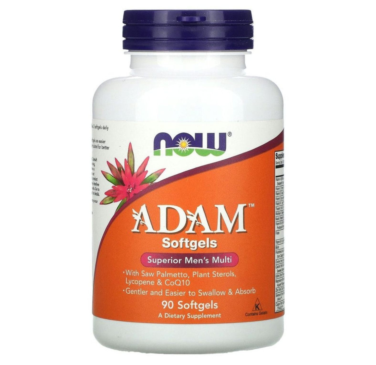 NOW Foods, ADAM, эффективные мультивитамины для мужчин, 90 капсул