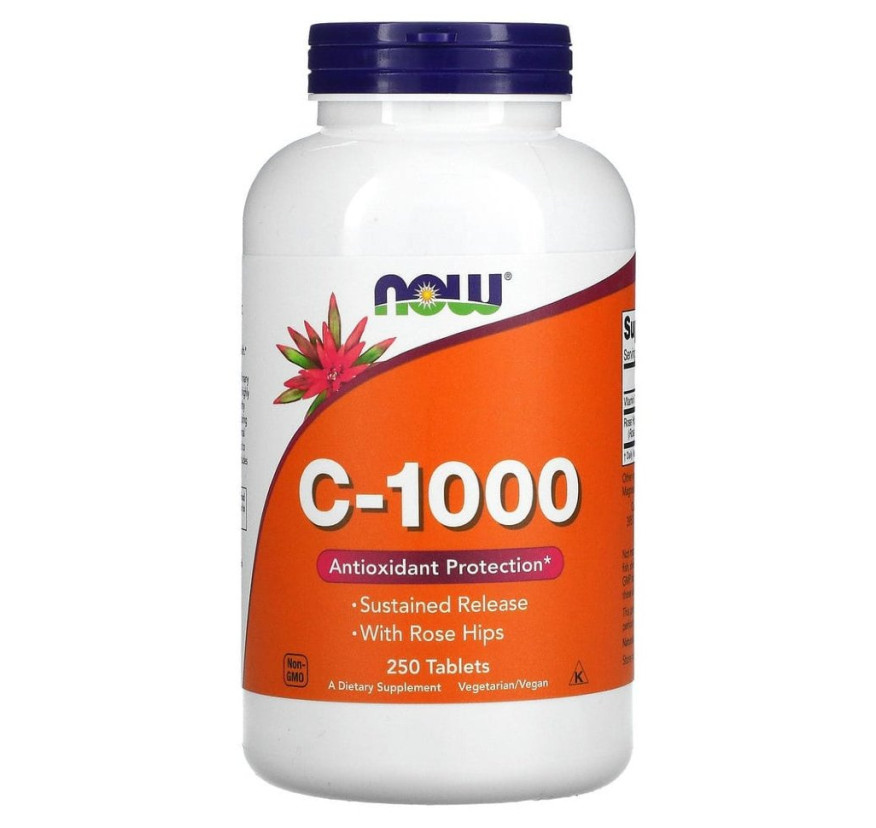 NOW Foods, C-1000, 250 таблеток