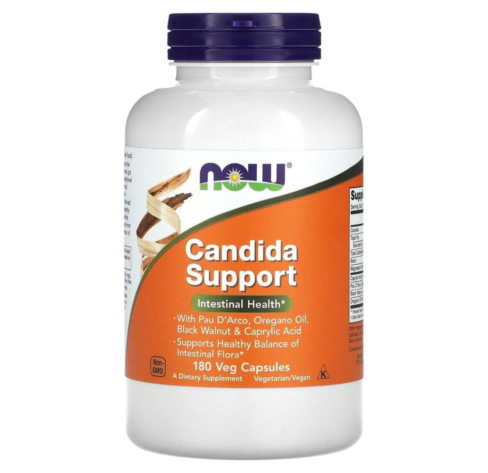 NOW Foods, Candida Support, 180 растительных капсул