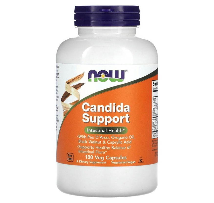 NOW Foods, Candida Support, 180 растительных капсул