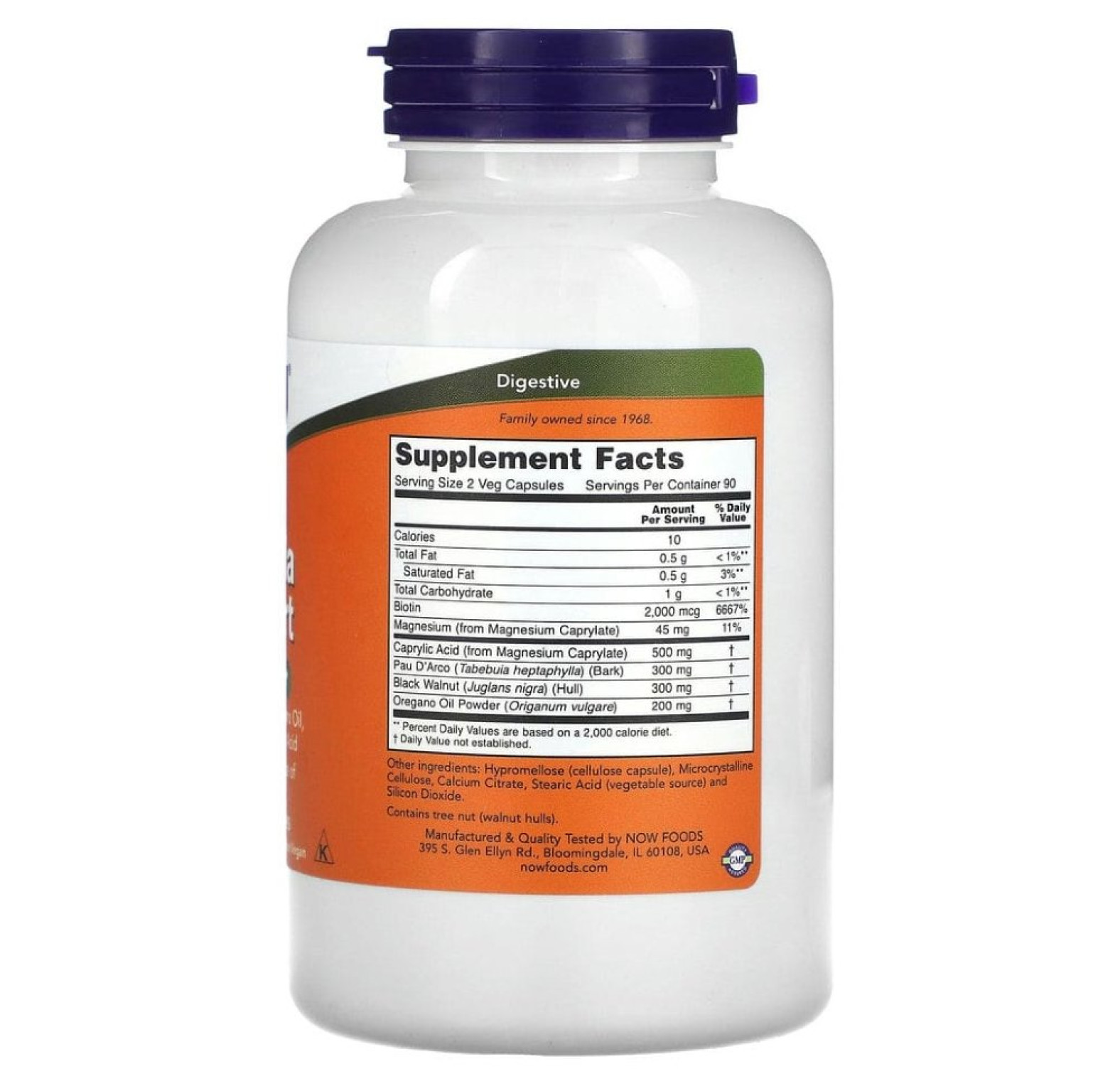 NOW Foods, Candida Support, 180 растительных капсул