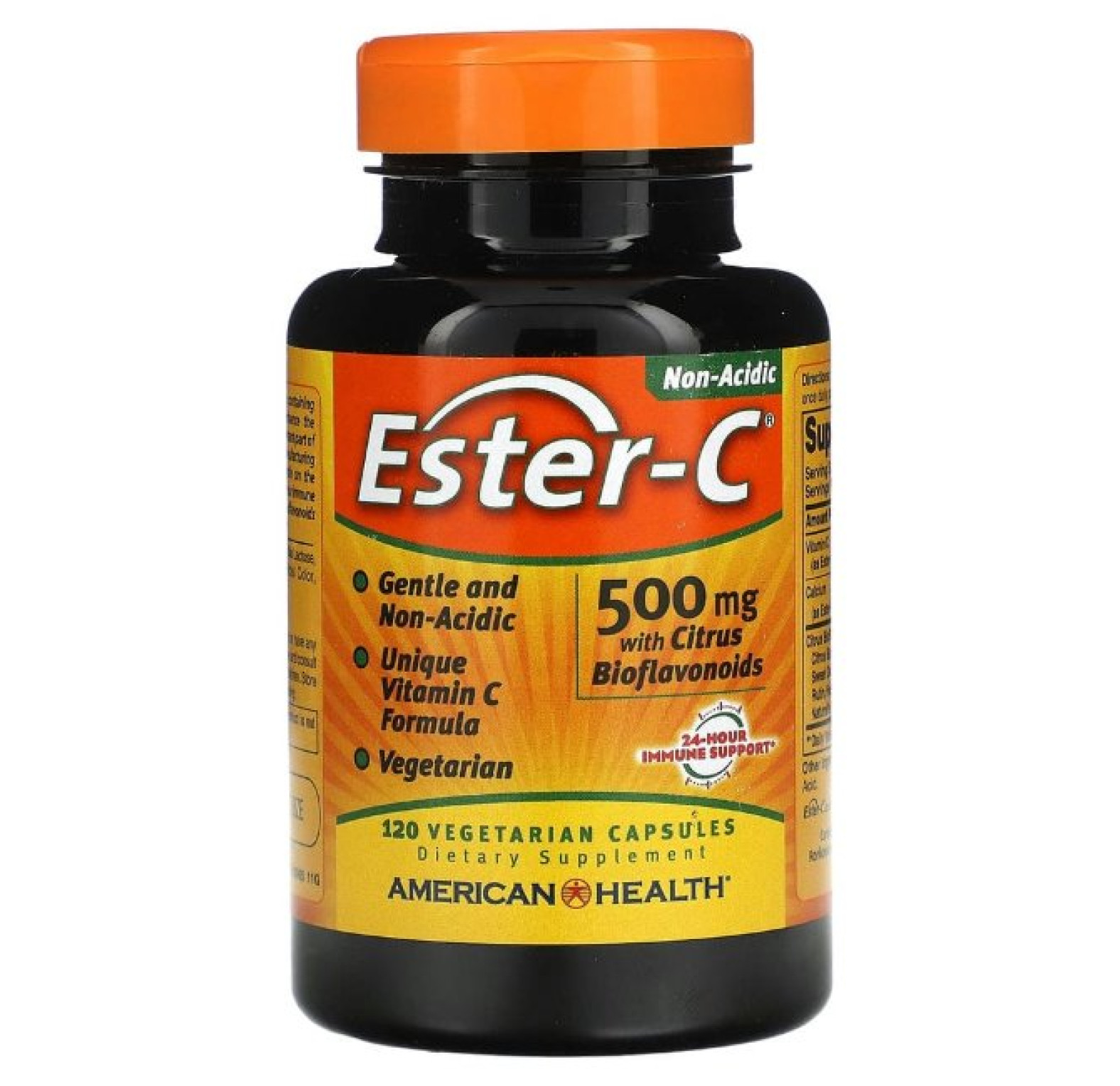 American Health, Ester-C с цитрусовыми биофлавоноидами, 500 мг, 120 вегетарианских капсул