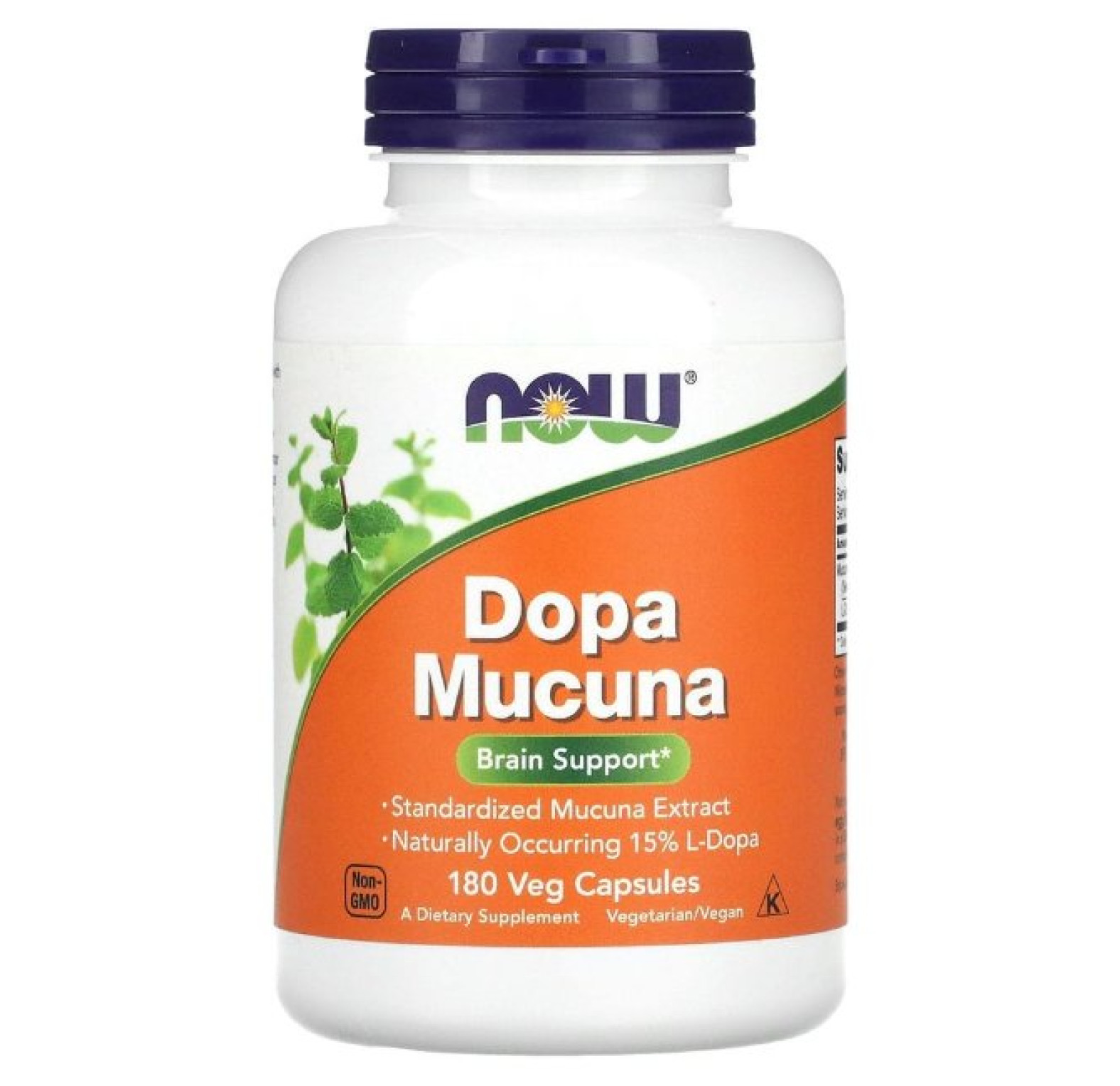 NOW Foods, Dopa Mucuna, 180 растительных капсул