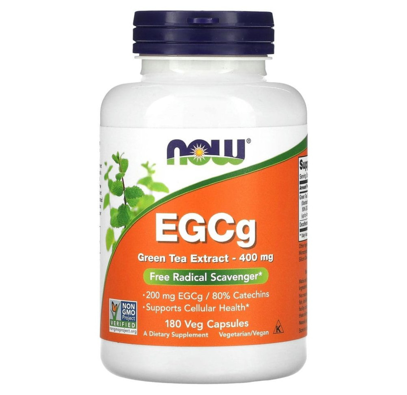 NOW Foods, EGCg, экстракт зеленого чая, 400 мг, 180 растительных капсул