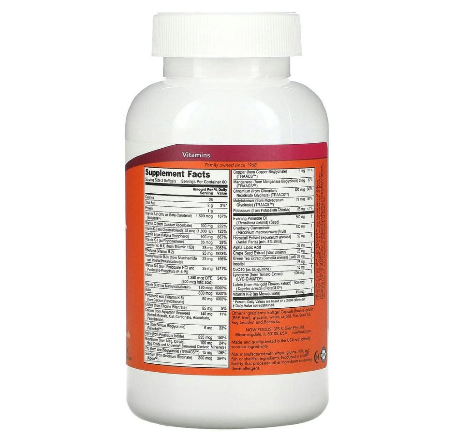 NOW Foods, EVE, превосходные мультивитамины для женщин, 180 капсул