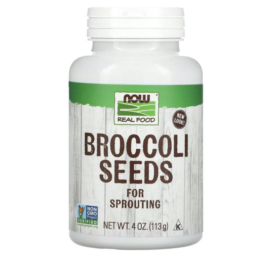 NOW Foods, Real Food, семена брокколи, 113 г