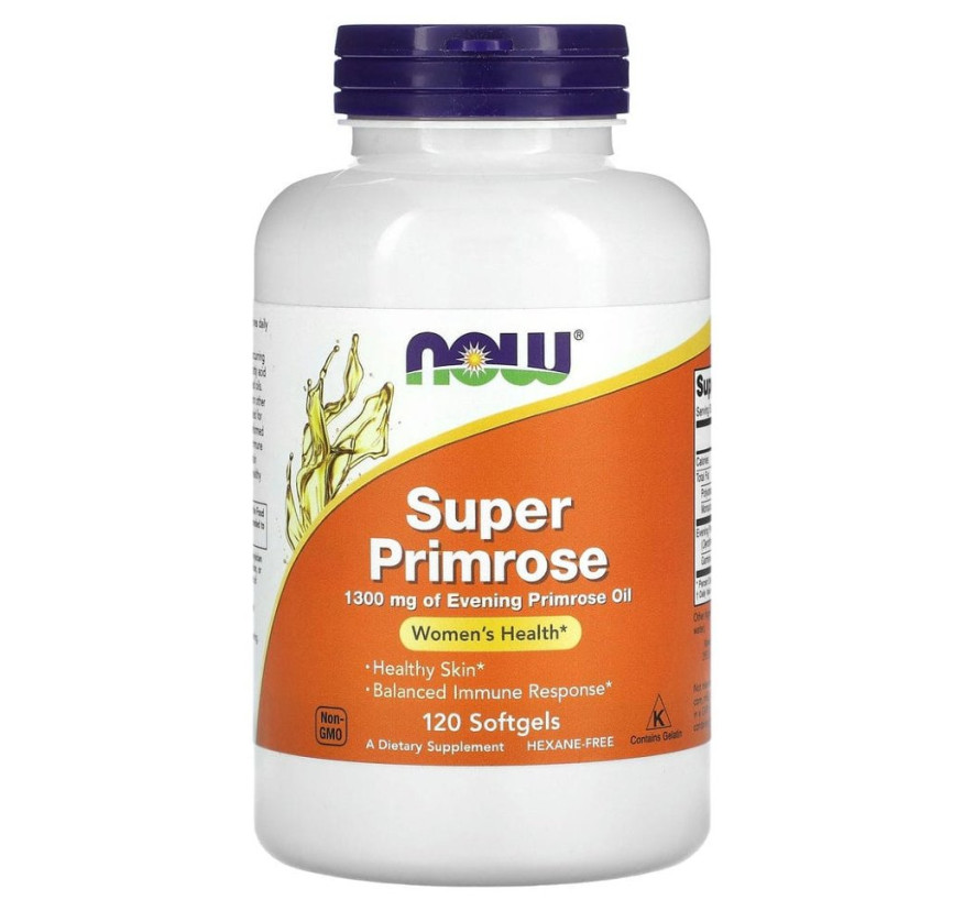NOW Foods, Super Primrose, масло примулы вечерней, 1300 мг, 120 капсул