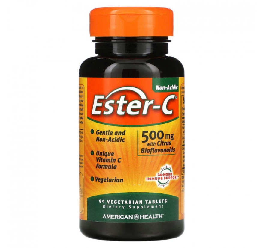 American Health, Ester-C, 500 мг, 90 вегетарианских таблеток