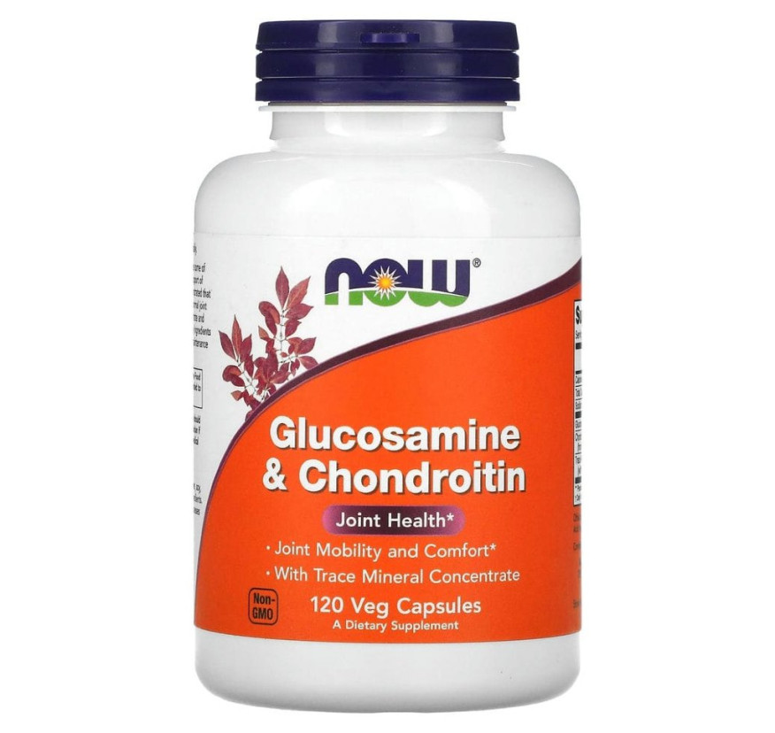 NOW Foods, глюкозамин и хондроитин, 120 растительных капсул