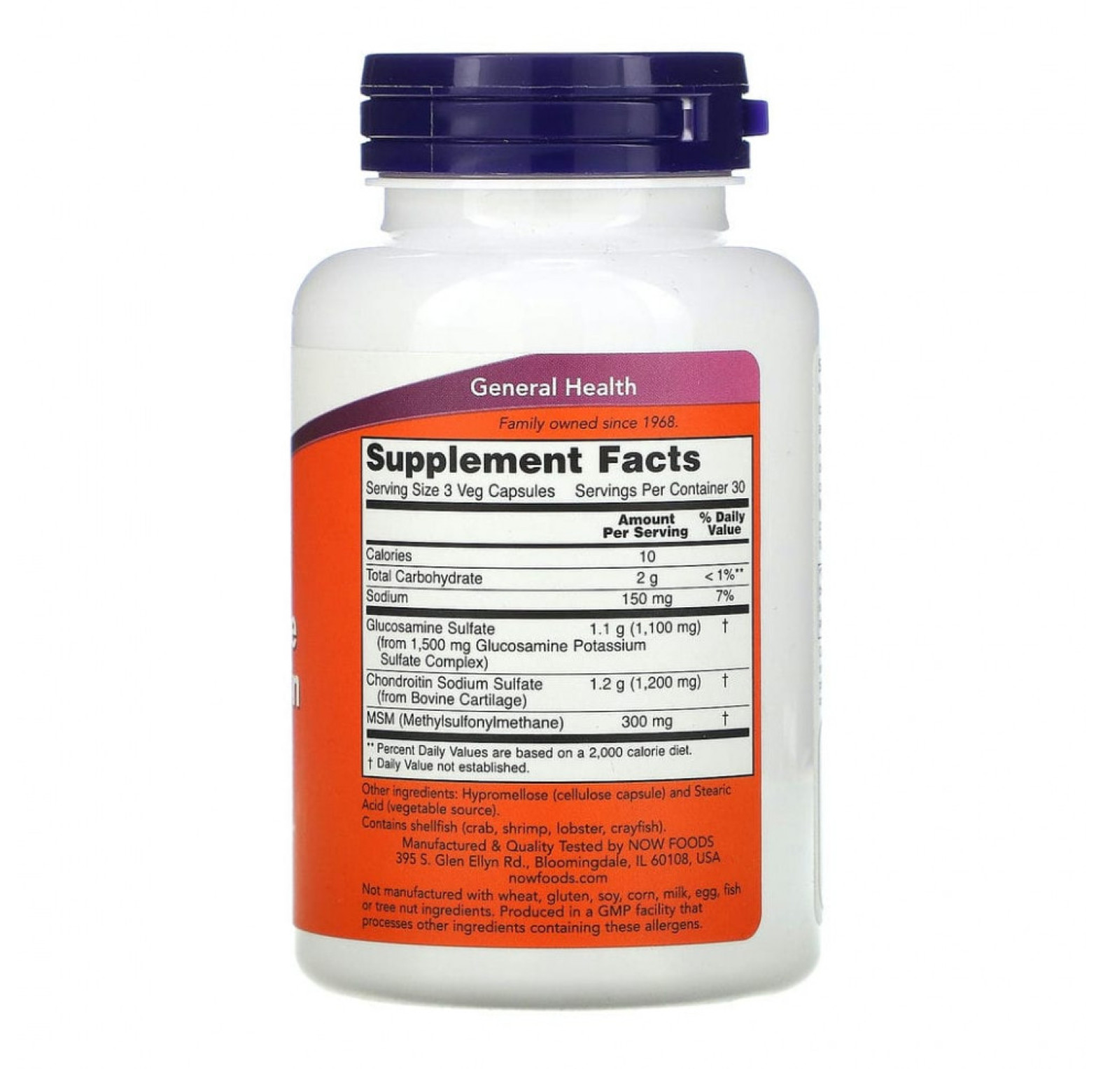 NOW Foods, глюкозамин, хондроитин и МСМ, 90 капсул