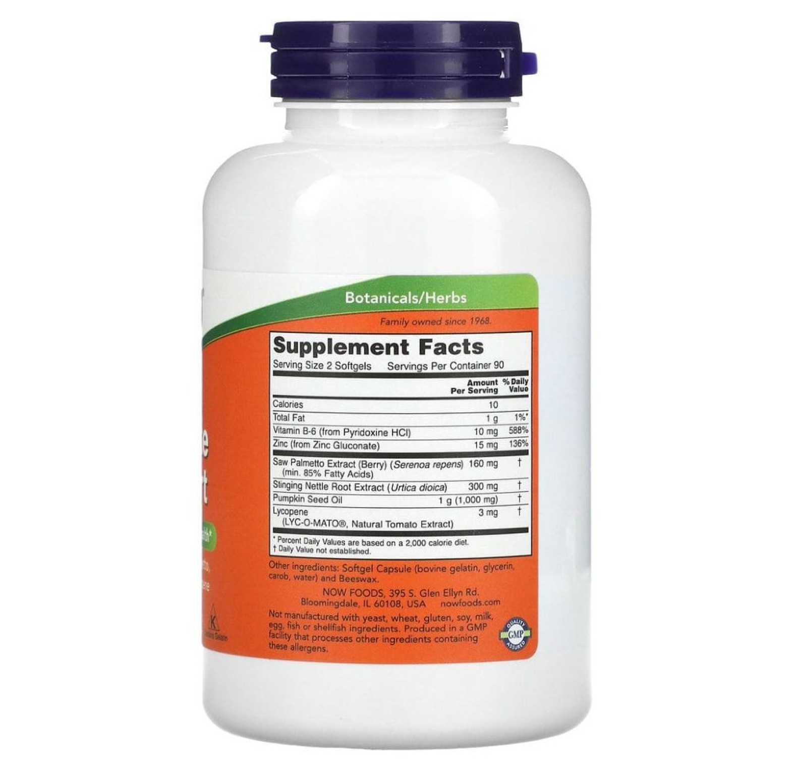 NOW Foods, добавка для здоровья простаты, 180 мягких таблеток