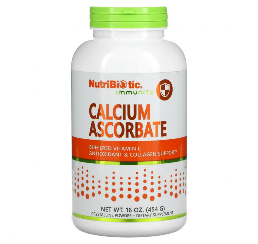 NutriBiotic, Immunity, аскорбат кальция для поддержки иммунитета, кристаллический порошок, 454 г (16 унций)