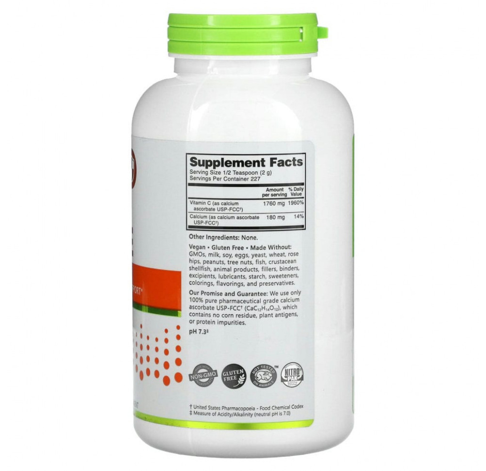 NutriBiotic, Immunity, аскорбат кальция для поддержки иммунитета, кристаллический порошок, 454 г (16 унций)