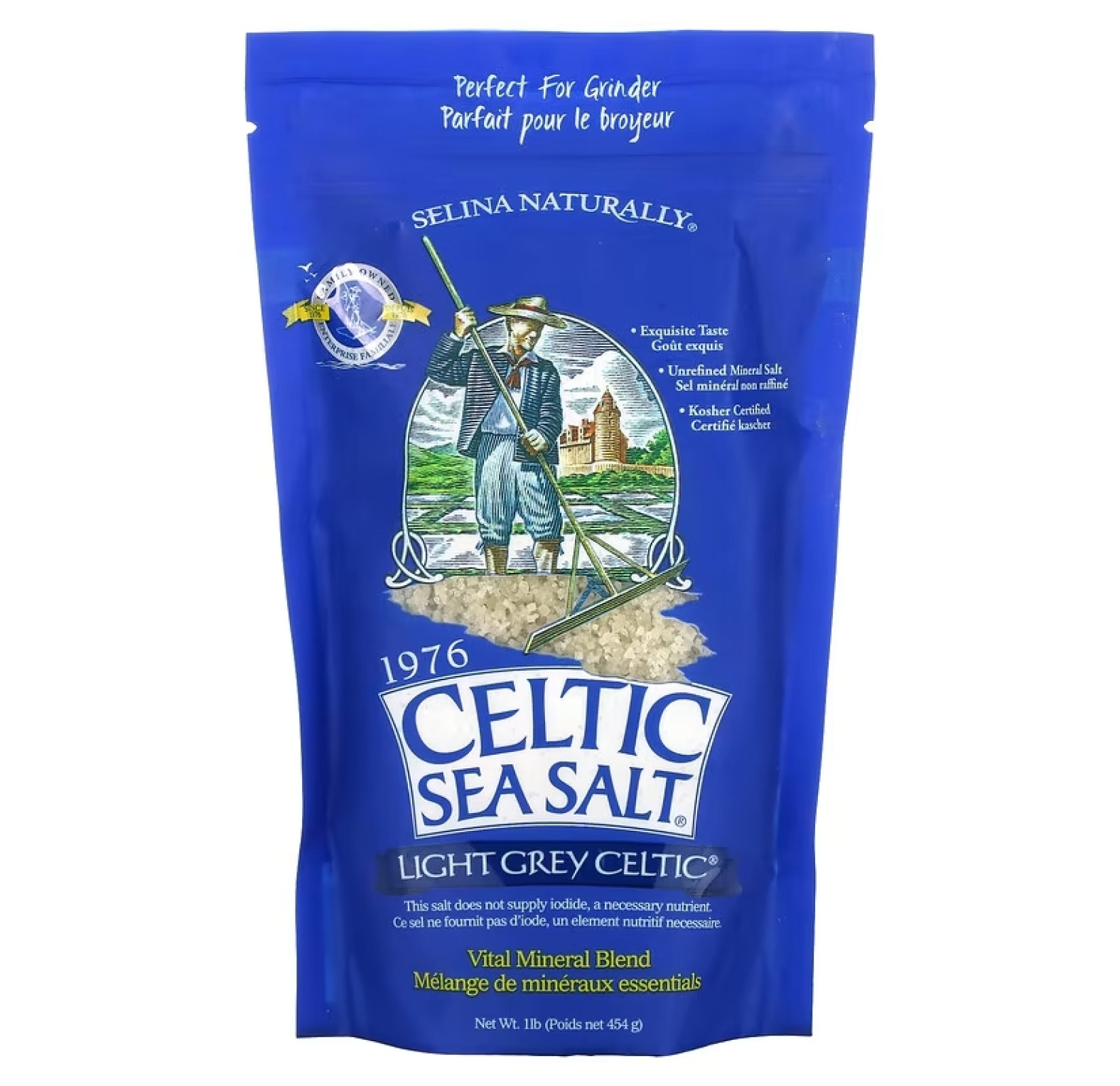 Celtic Sea Salt, Light Grey Celtic, смесь основных минералов, 454 г