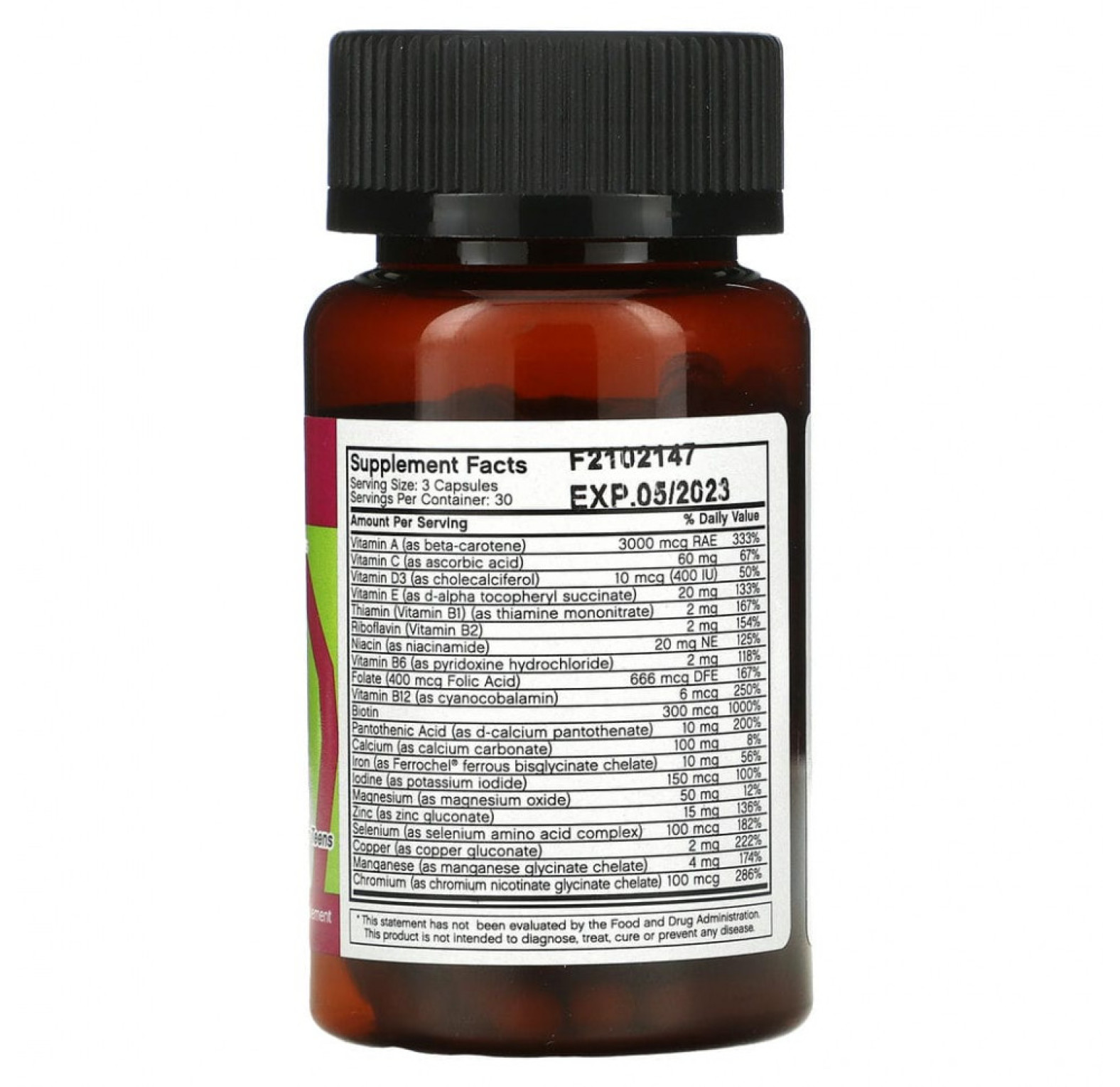 Futurebiotics, M.V. Teen Мультивитамины для Подростков 90 капсул