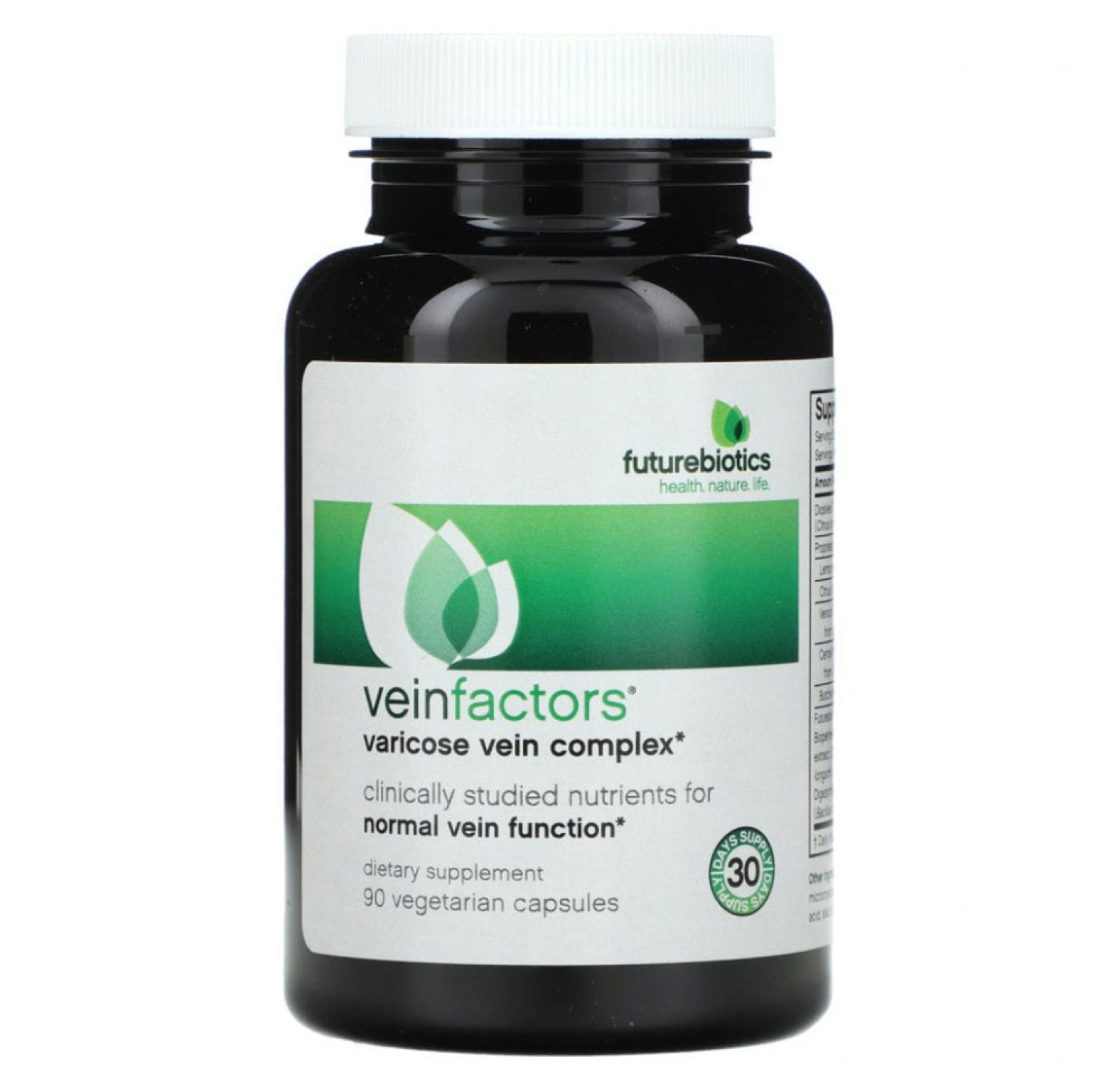 Futurebiotics, VeinFactors, противоварикозный комплекс, 90 вегетарианских капсул