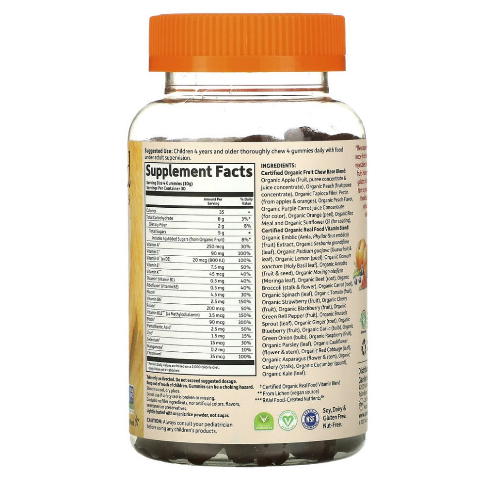 Garden of Life, MyKind Organics, Kids Multi, детские мультивитамины со вкусом органических фруктов, 120 веганских мармеладных мишек
