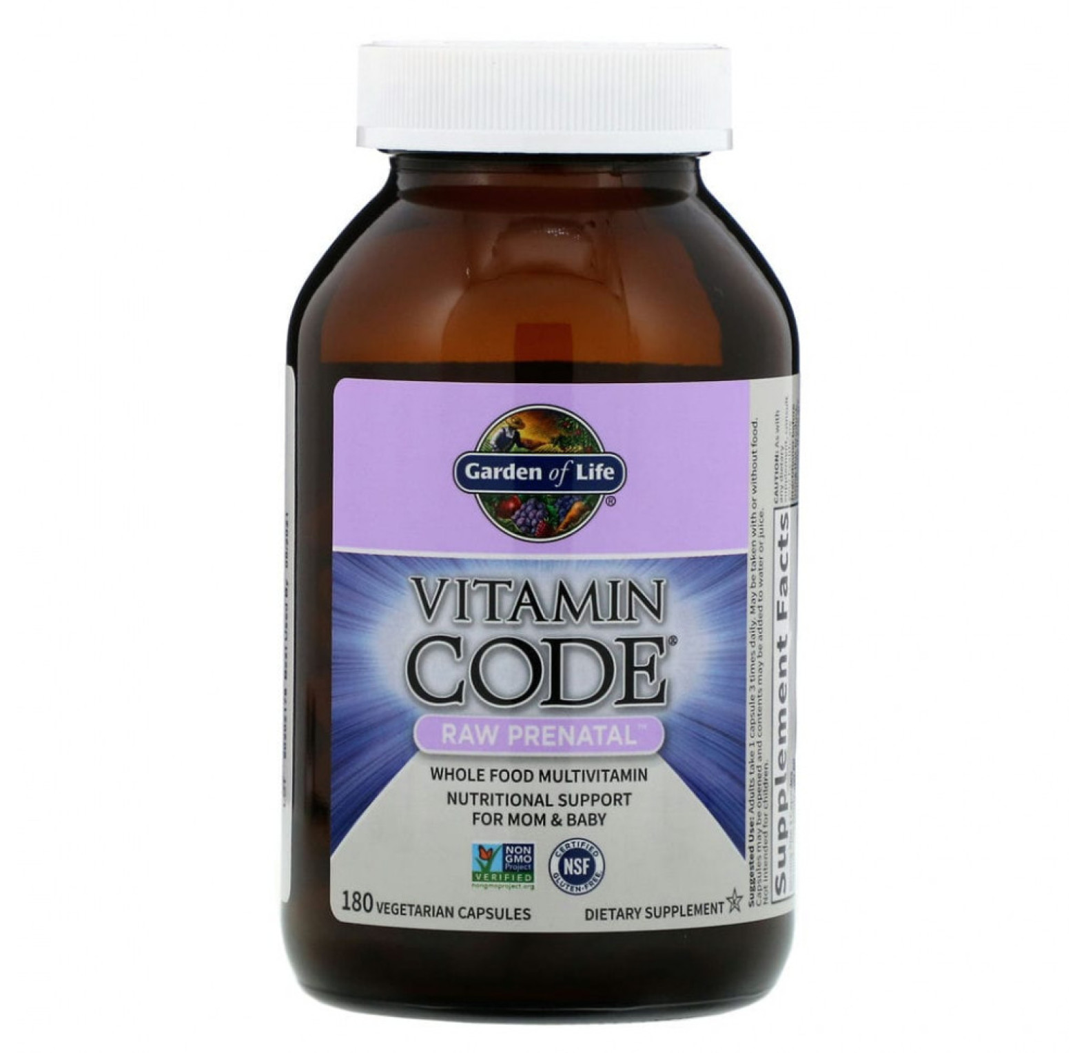 Garden of Life, Vitamin Code, RAW Prenatal, 180 вегетарианских капсул