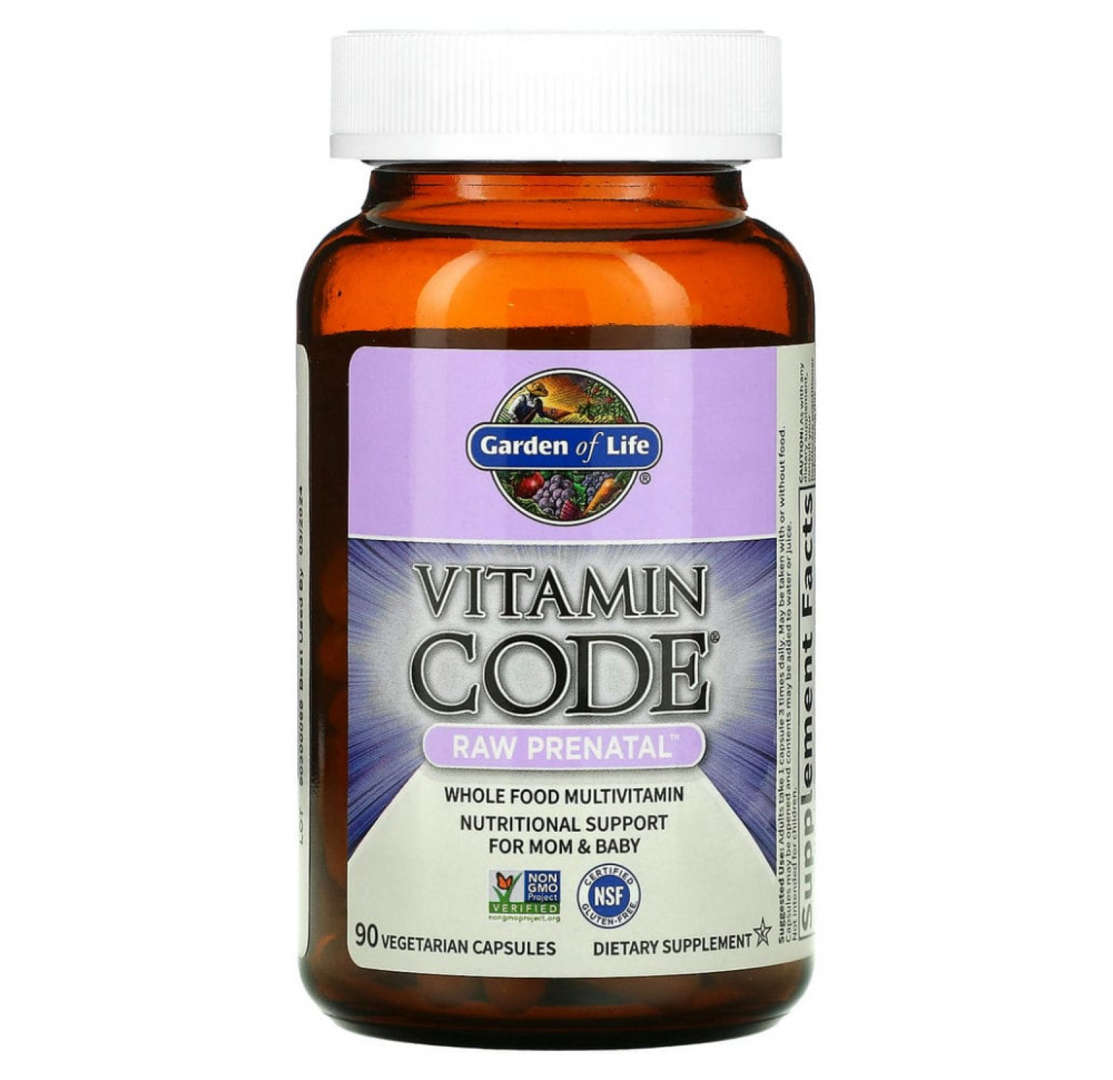 Garden of Life, Vitamin Code, RAW Prenatal, 90 вегетарианских капсул