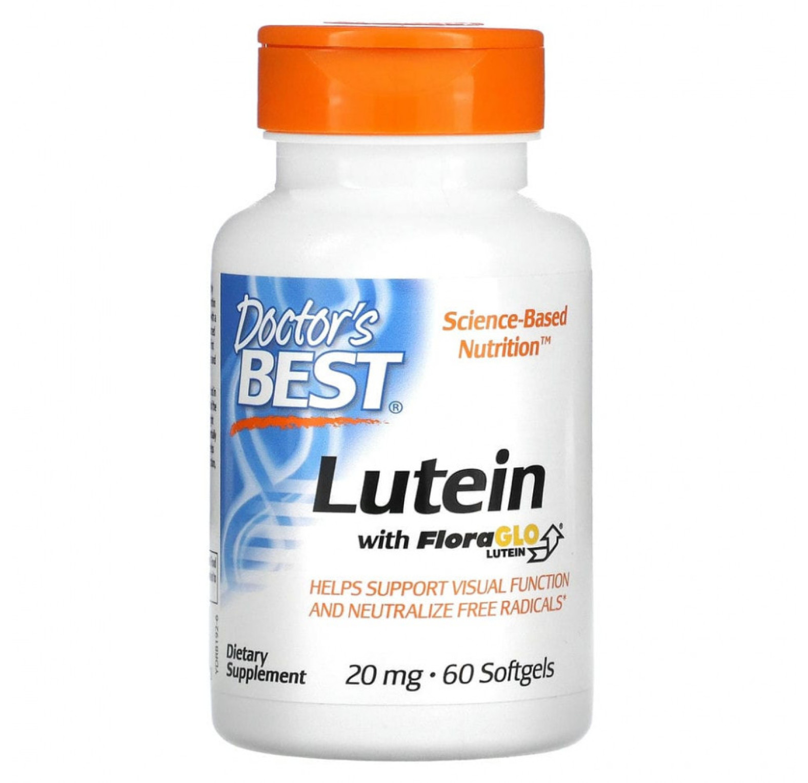Doctor's Best, Лютеин с FloraGlo Lutein, 20 мг, 60 мягких таблеток