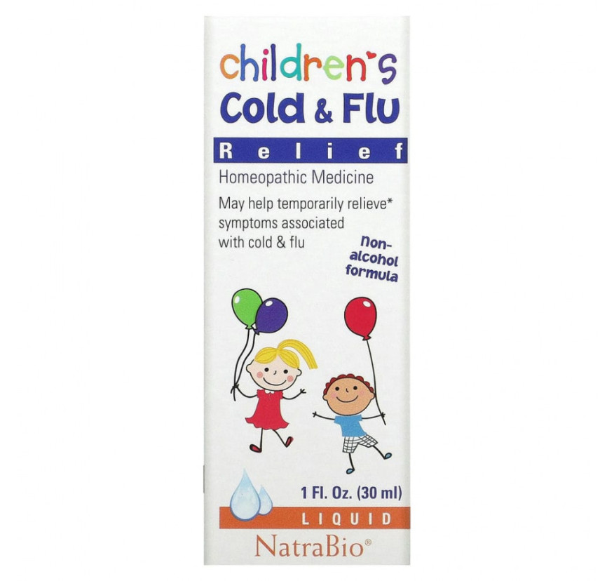 NatraBio, средство от простуды и гриппа для детей, 30 мл (1 жидк. унция) (Товар снят с продажи)
