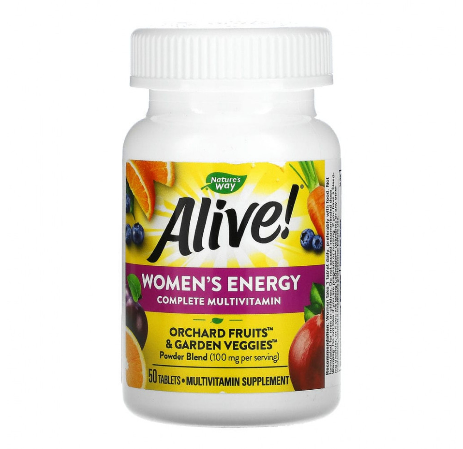 Nature's Way, Alive! полноценный мультивитаминный энергетический комплекс для женщин, 50 таблеток