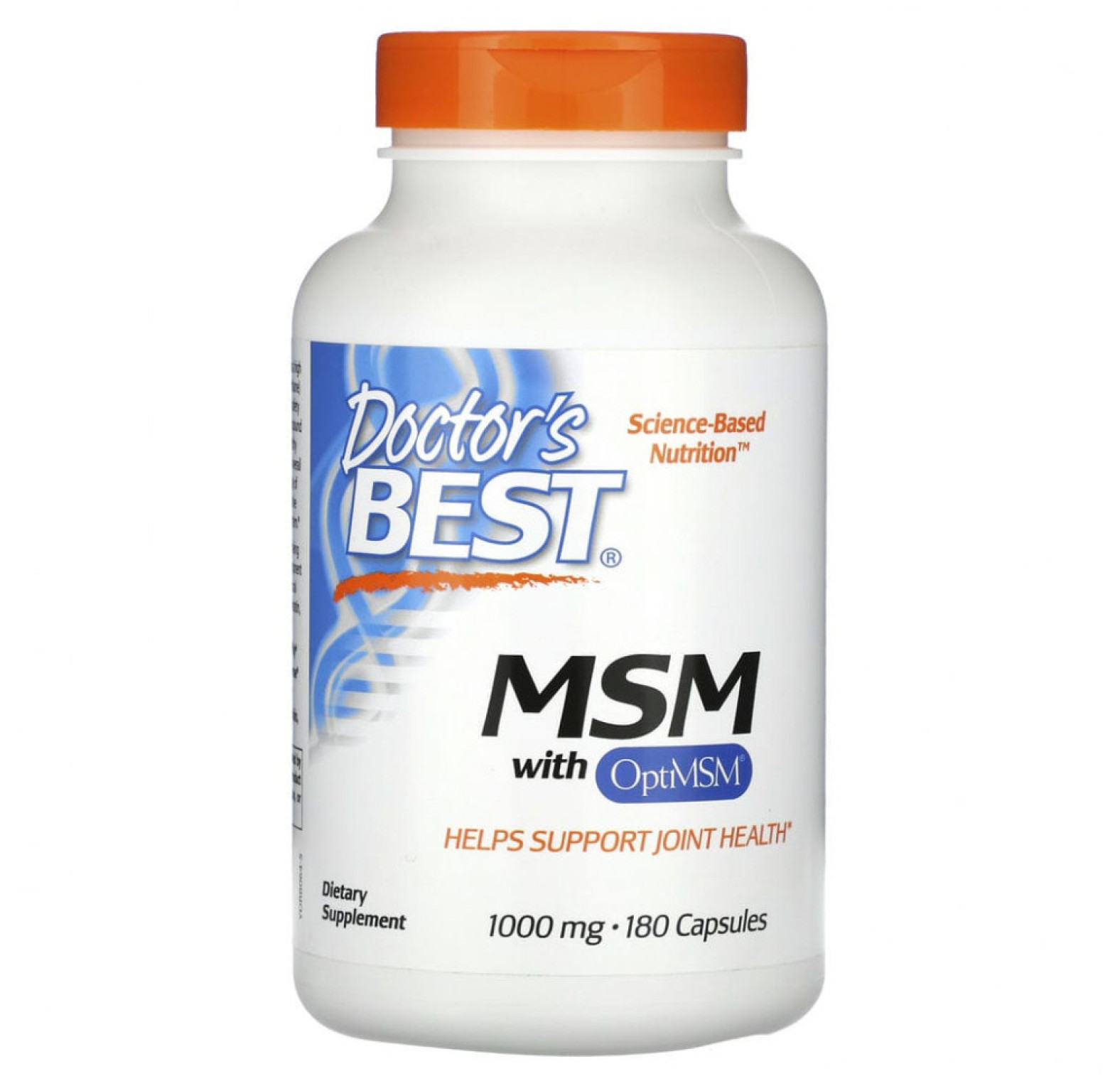 Doctor's Best, МСМ с OptiMSM, 1000 мг, 180 капсул