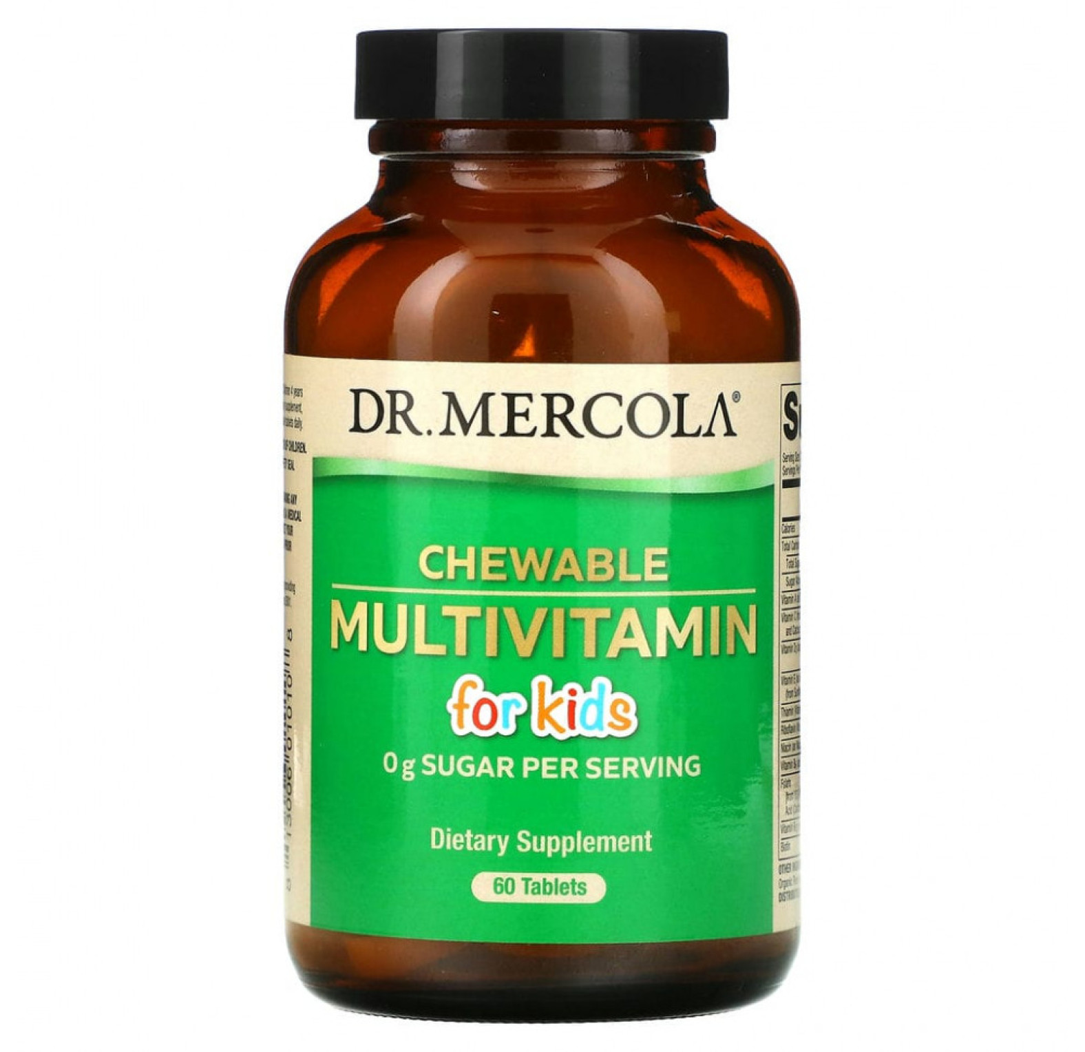 Dr. Mercola, Жевательные мультивитамины для детей, 60 таблеток