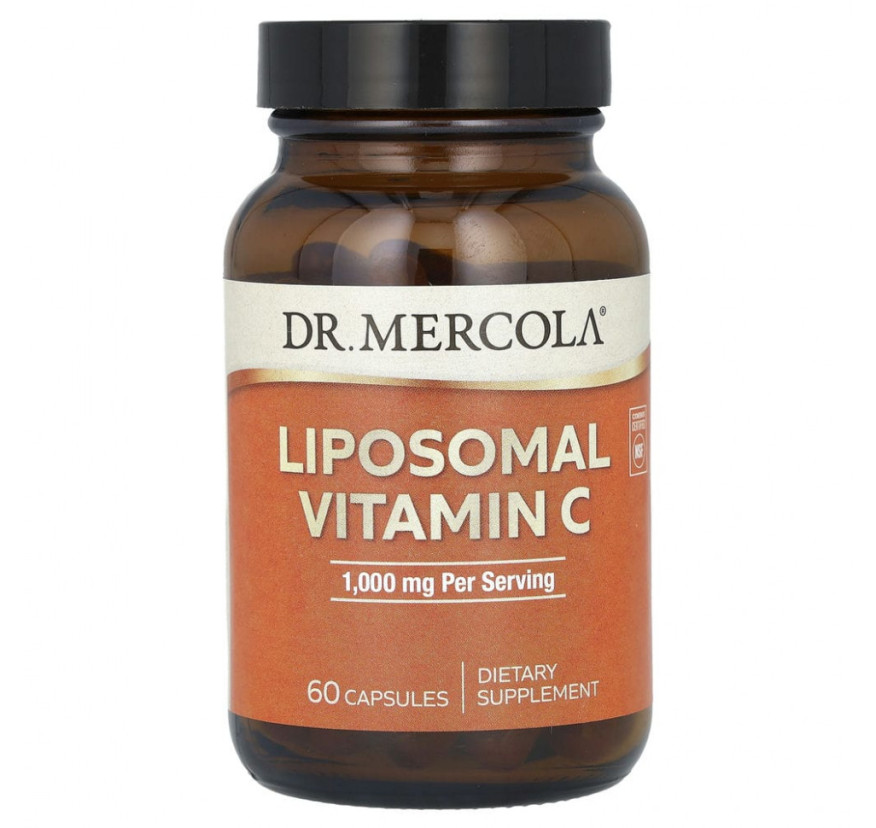 Dr. Mercola, липосомальный витамин С, 500 мг, 60 капсул
