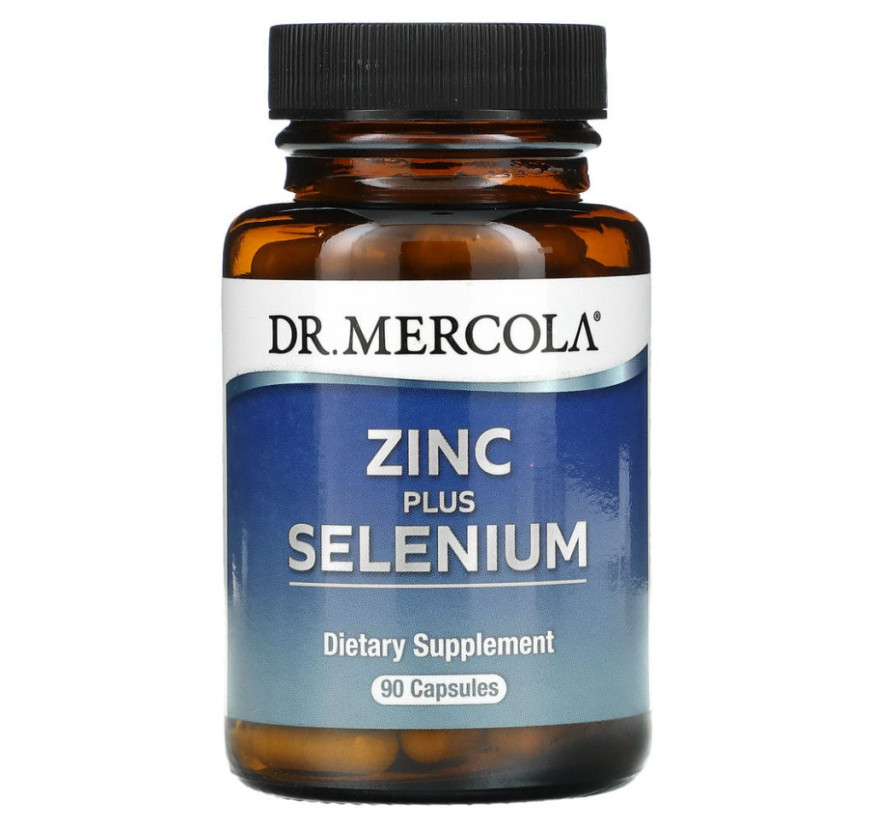 Dr. Mercola, цинк и селен, 90 капсул