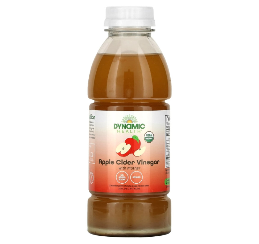 Dynamic Health, органический необработанный яблочный уксус с маткой, 473 мл (16 жидк. унций)