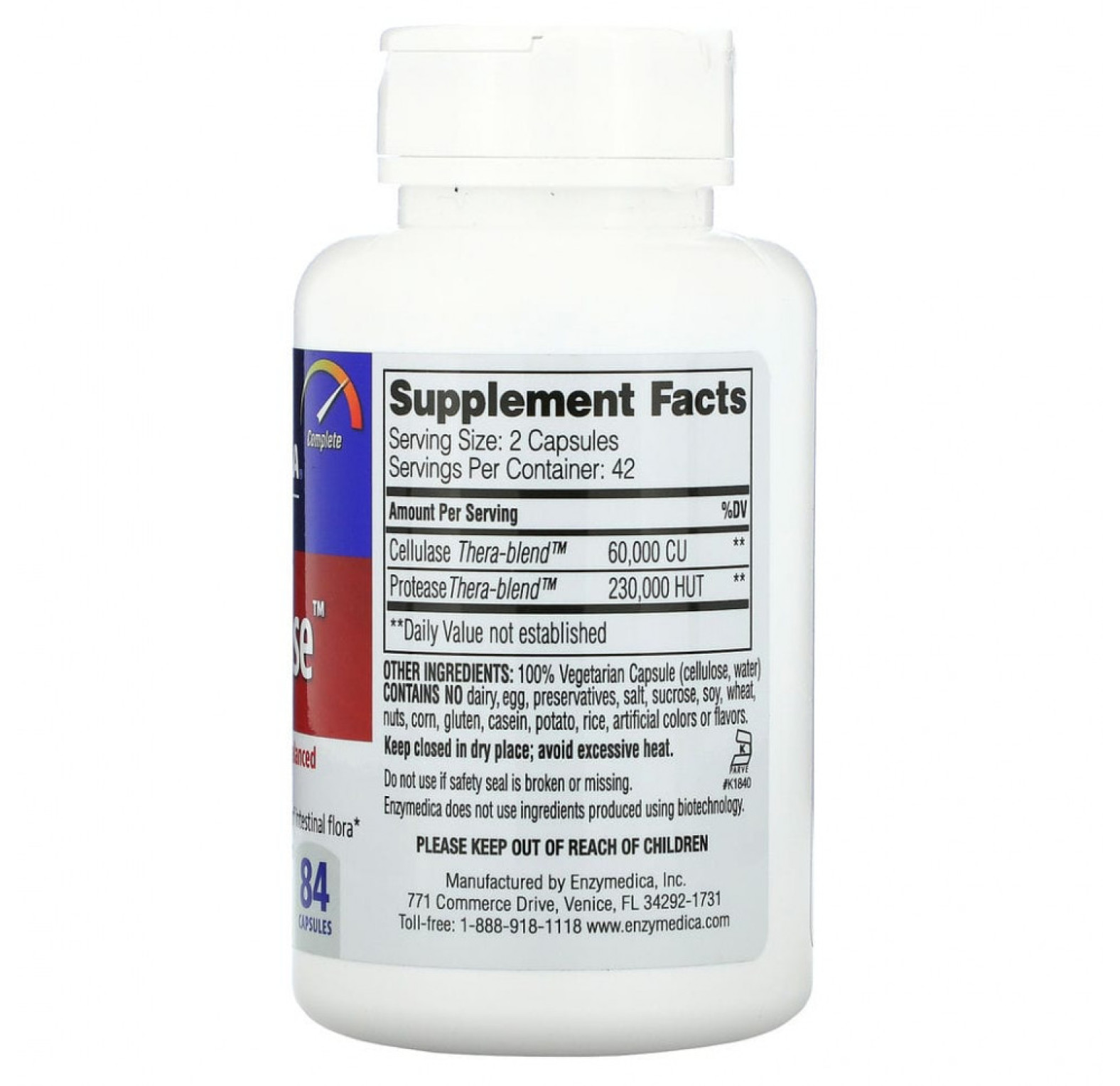 Enzymedica, Candidase, 84 капсулы