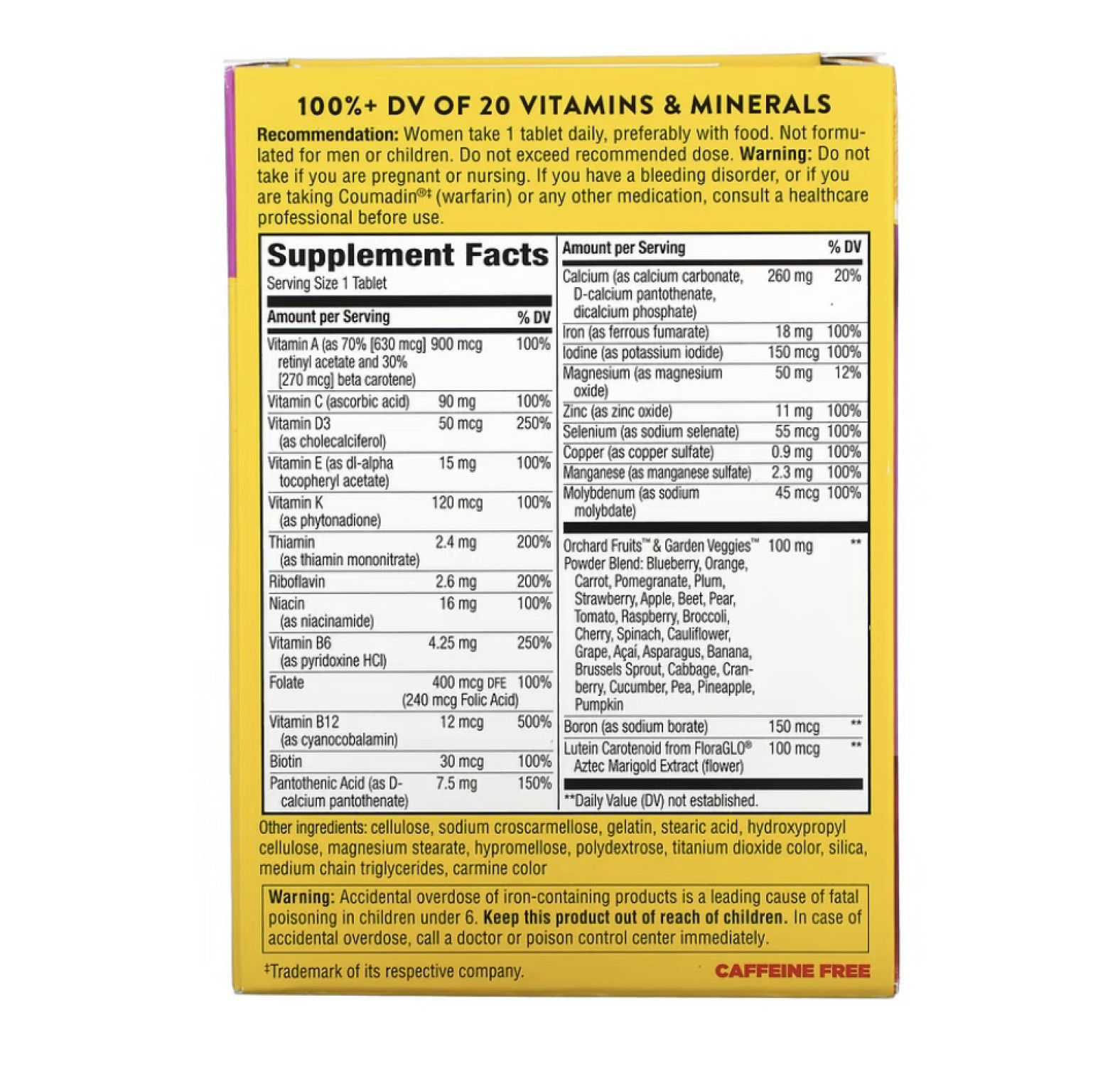 Nature's Way, Alive! полноценный мультивитаминный энергетический комплекс для женщин, 50 таблеток