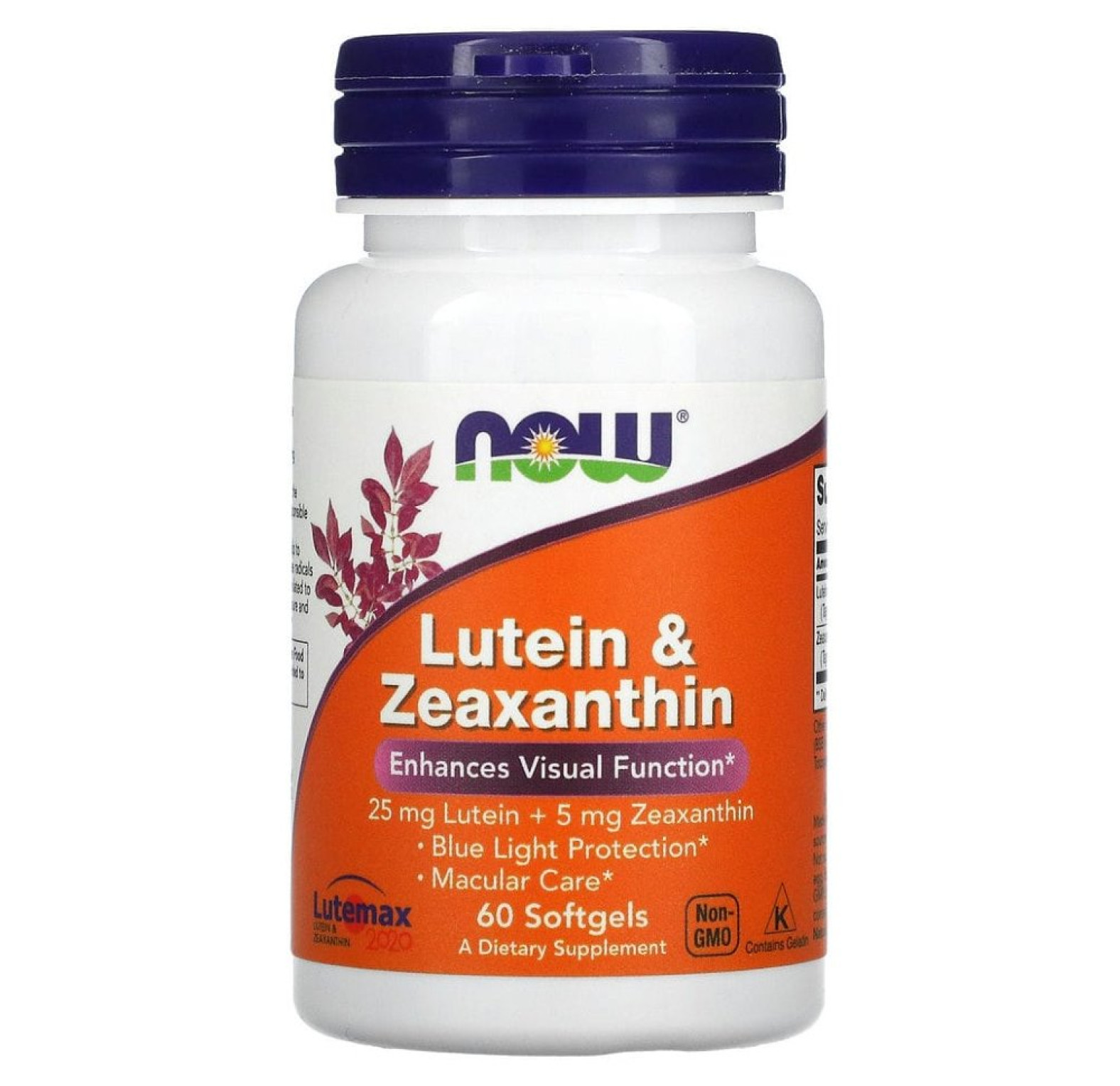 NOW Foods, лютеин и зеаксантин, 60 капсул