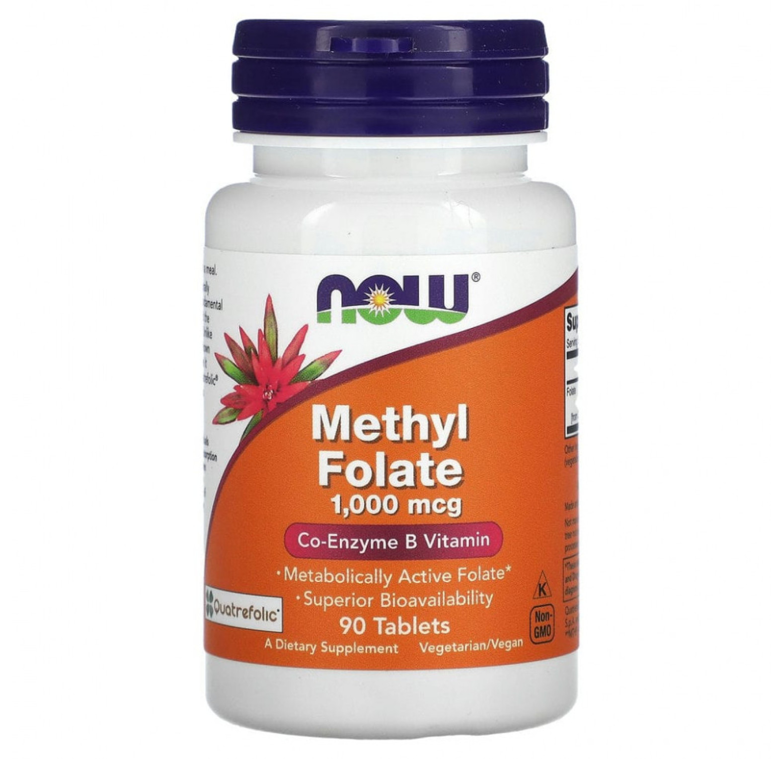 NOW Foods, метилфолат, 1000 мкг, 90 таблеток