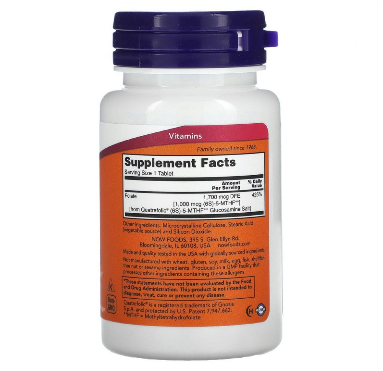 NOW Foods, метилфолат, 1000 мкг, 90 таблеток