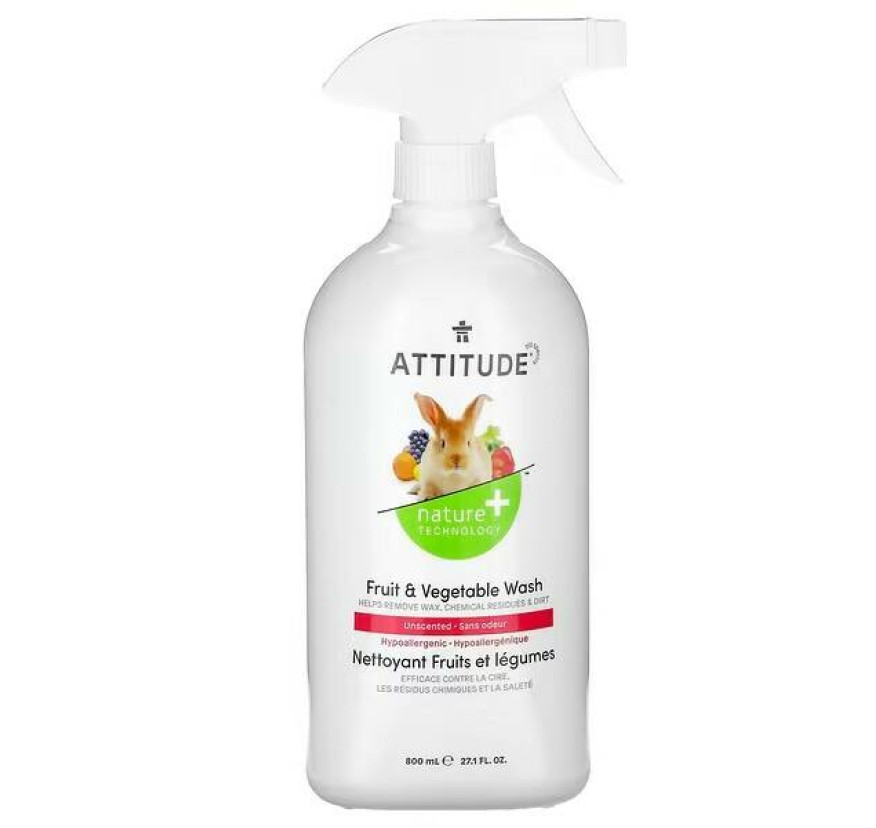 ATTITUDE, очищающее средство для фруктов и овощей, 800 мл (27,1 жидкой унции)