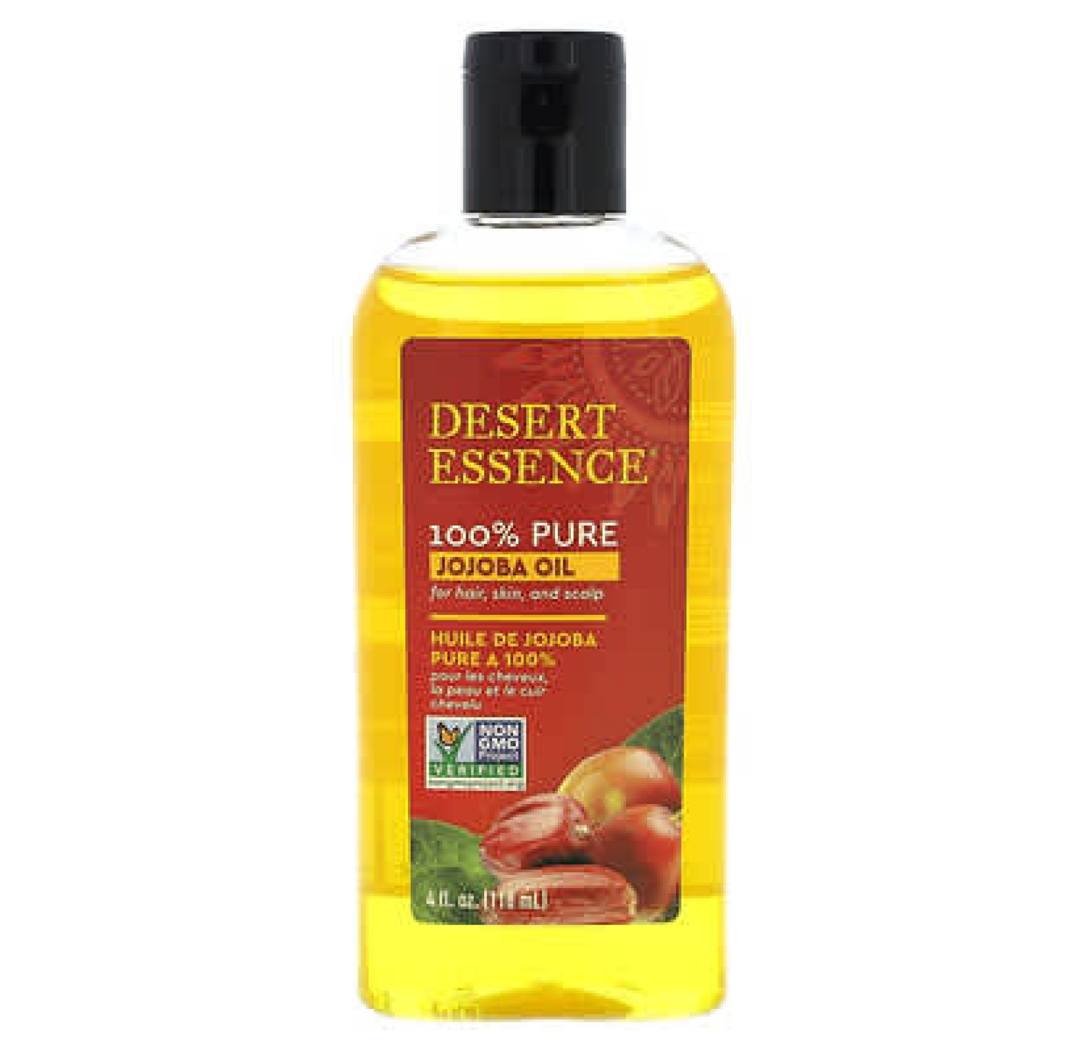 Desert Essence, на 100% чистое масло жожоба, для волос, кожи и кожи головы, 118 мл (4 жидк. унции)