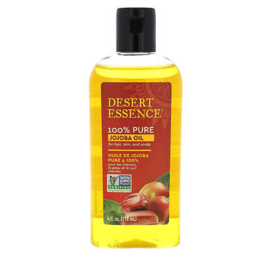 Desert Essence, на 100% чистое масло жожоба, для волос, кожи и кожи головы, 118 мл (4 жидк. унции)