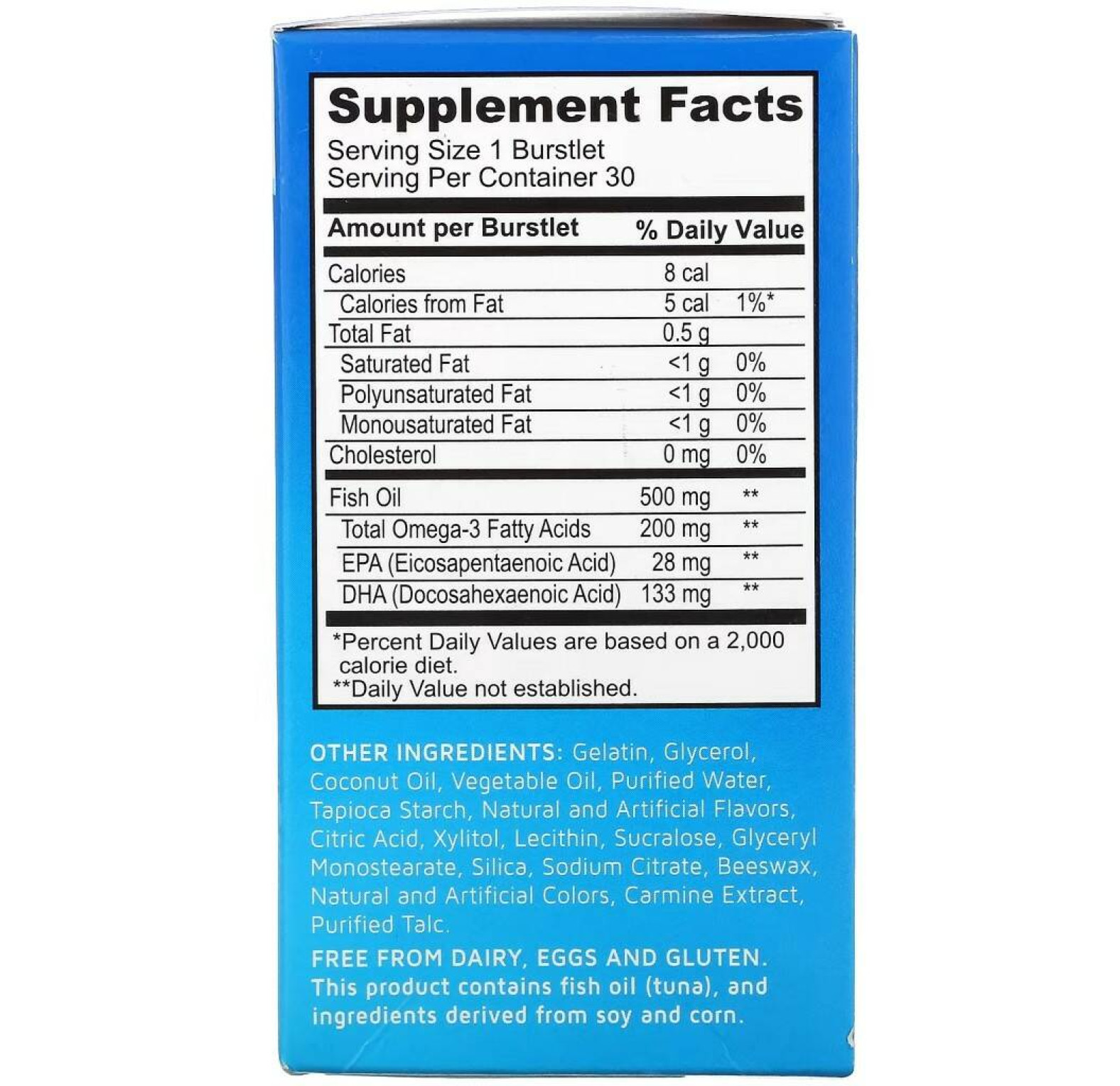 Bioglan, Kids Smart, рыбий жир с омега-3 и ДГК, фруктовый вкус, 30 жевательных капсул, лопающихся во рту