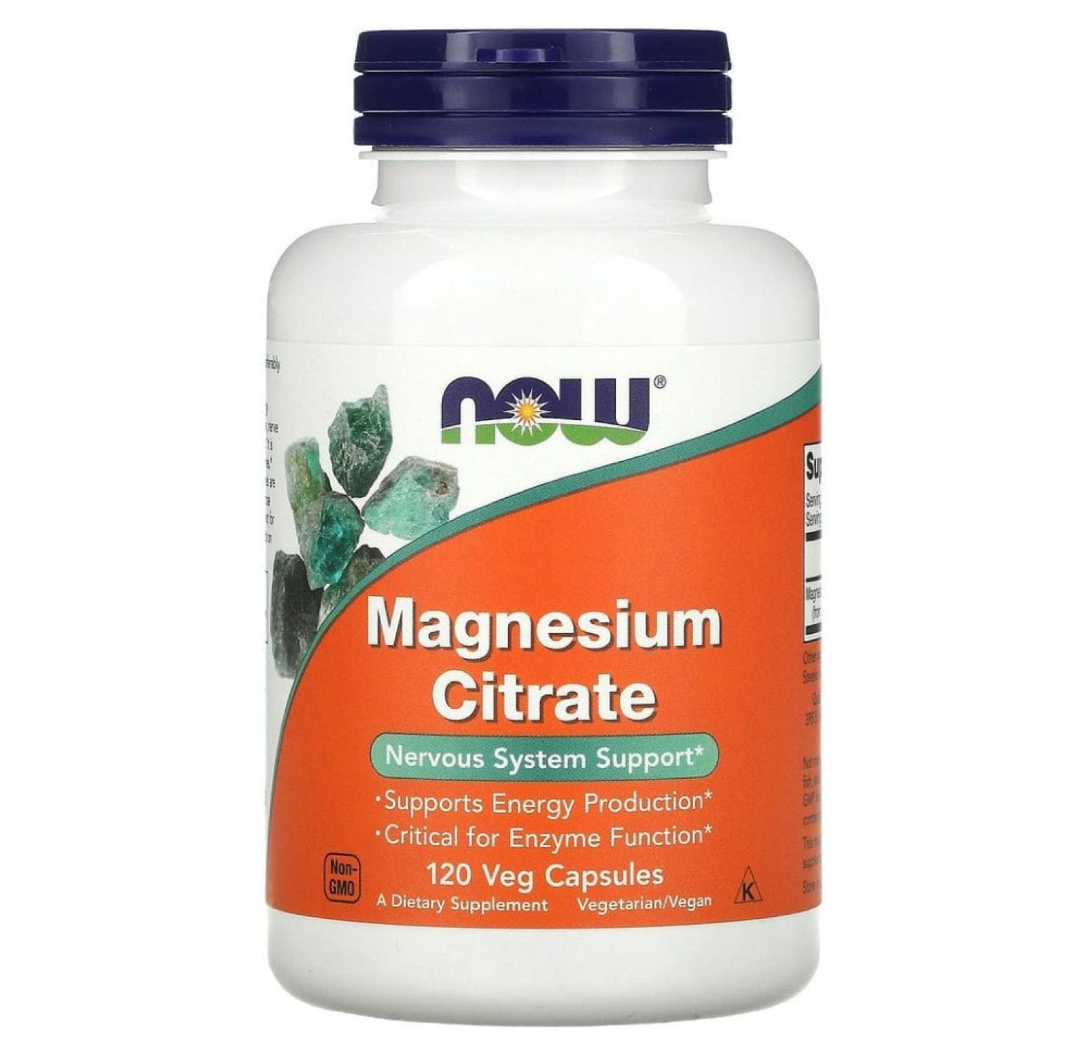 NOW Foods, цитрат магния, 120 вегетарианских капсул