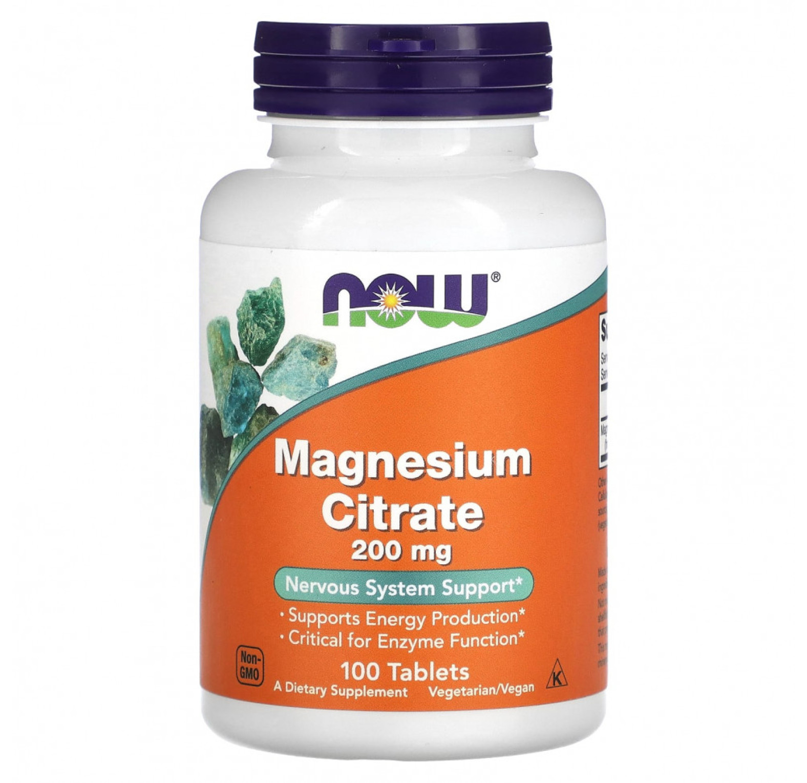 NOW Foods, Цитрат магния, 200 мг, 100 таблеток