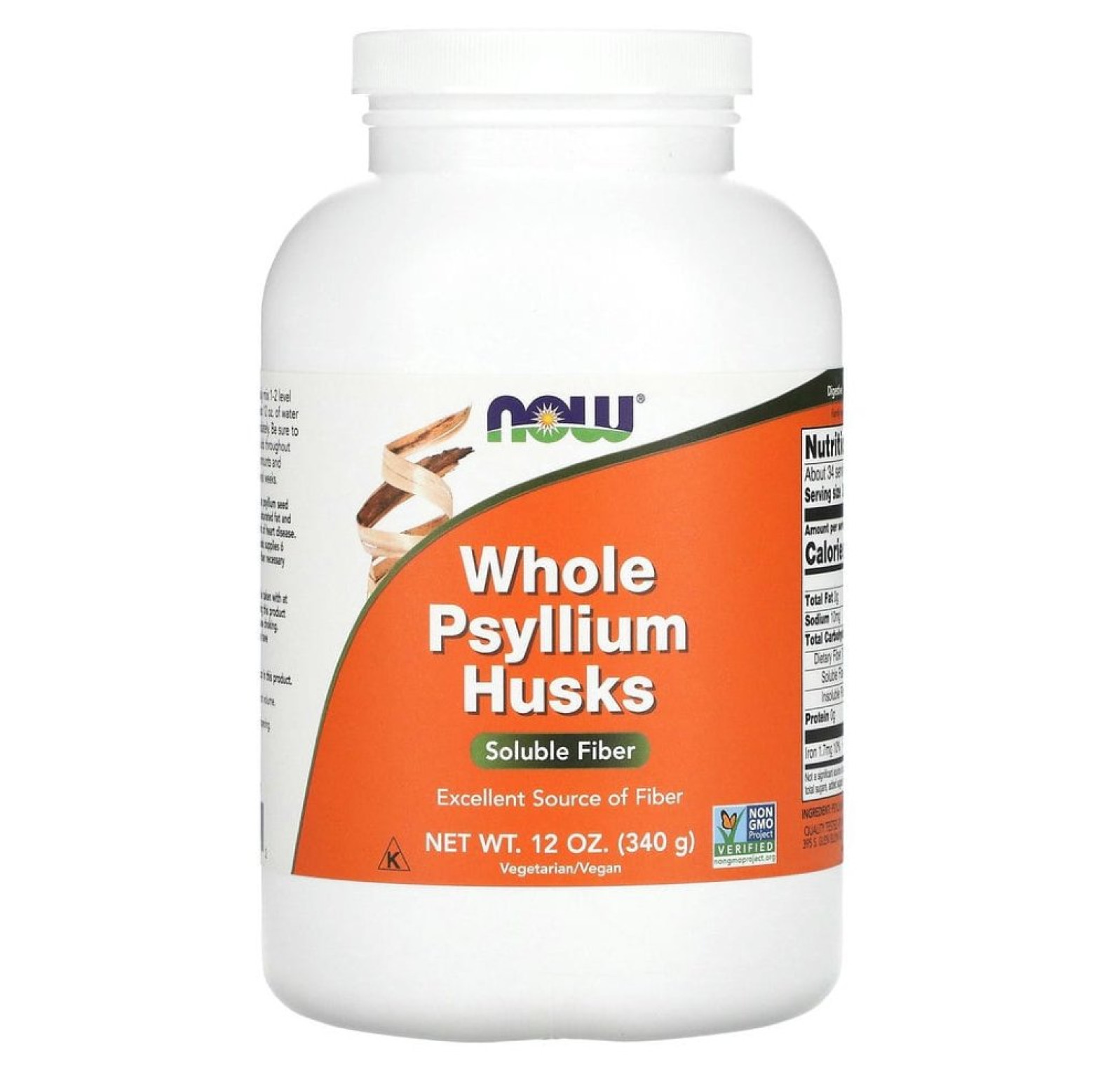 NOW Foods, шелуха семян подорожника, 340 г