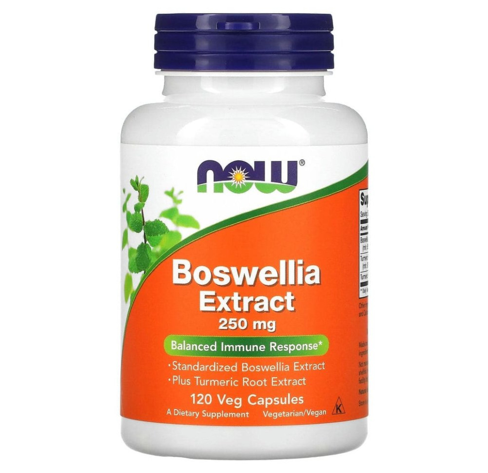 NOW Foods, экстракт босвеллии, 250 мг, 120 вегетарианских капсул