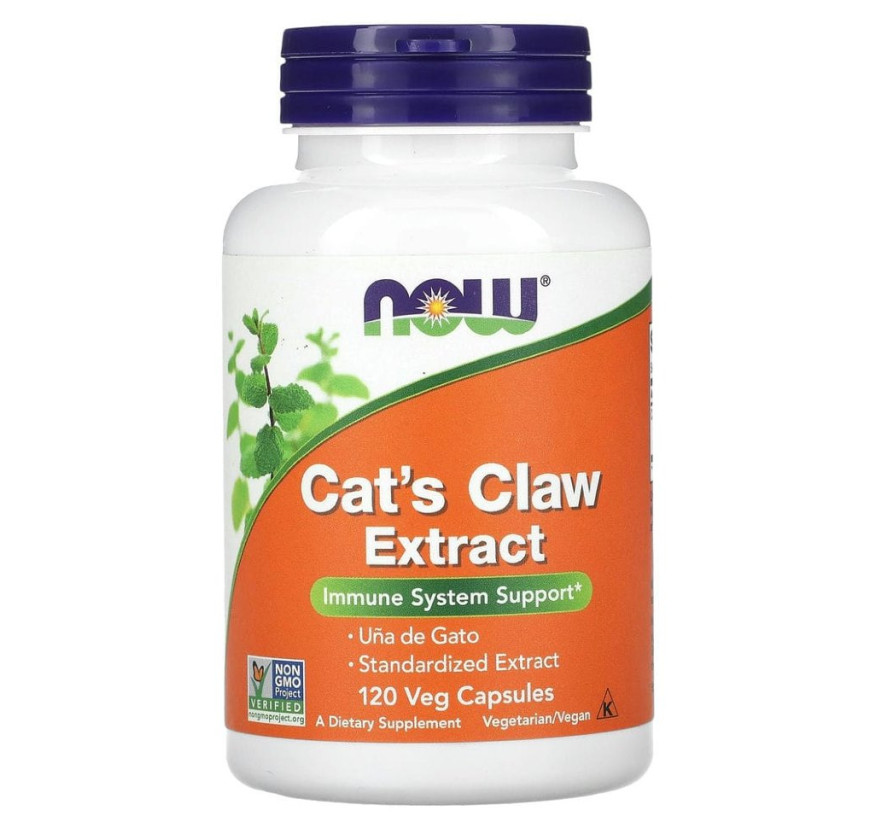 NOW Foods, экстракт кошачьего когтя, 120 вегетарианских капсул