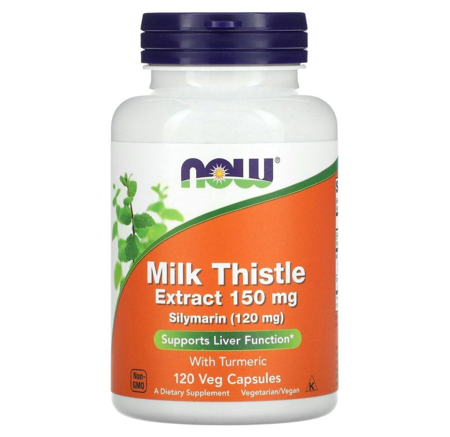NOW Foods, экстракт расторопши с куркумой, 150 мг, 120 растительных капсул